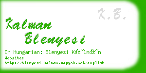 kalman blenyesi business card